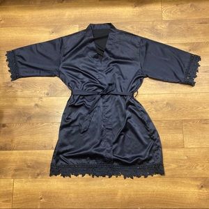Faux Silk Robe